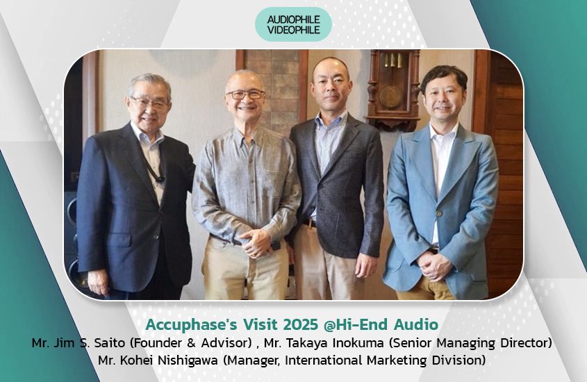 Accuphase’s Visit 2025 @Hi-End Audio<br>Mr. Jim S. Saito (Founder & Advisor)<br>Mr. Takaya Inokuma (Senior Managing Director)<br>Mr. Kohei Nishigawa (Manager, International Marketing Division)